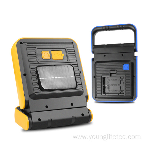 Rechargeable rotatable folding LED work light